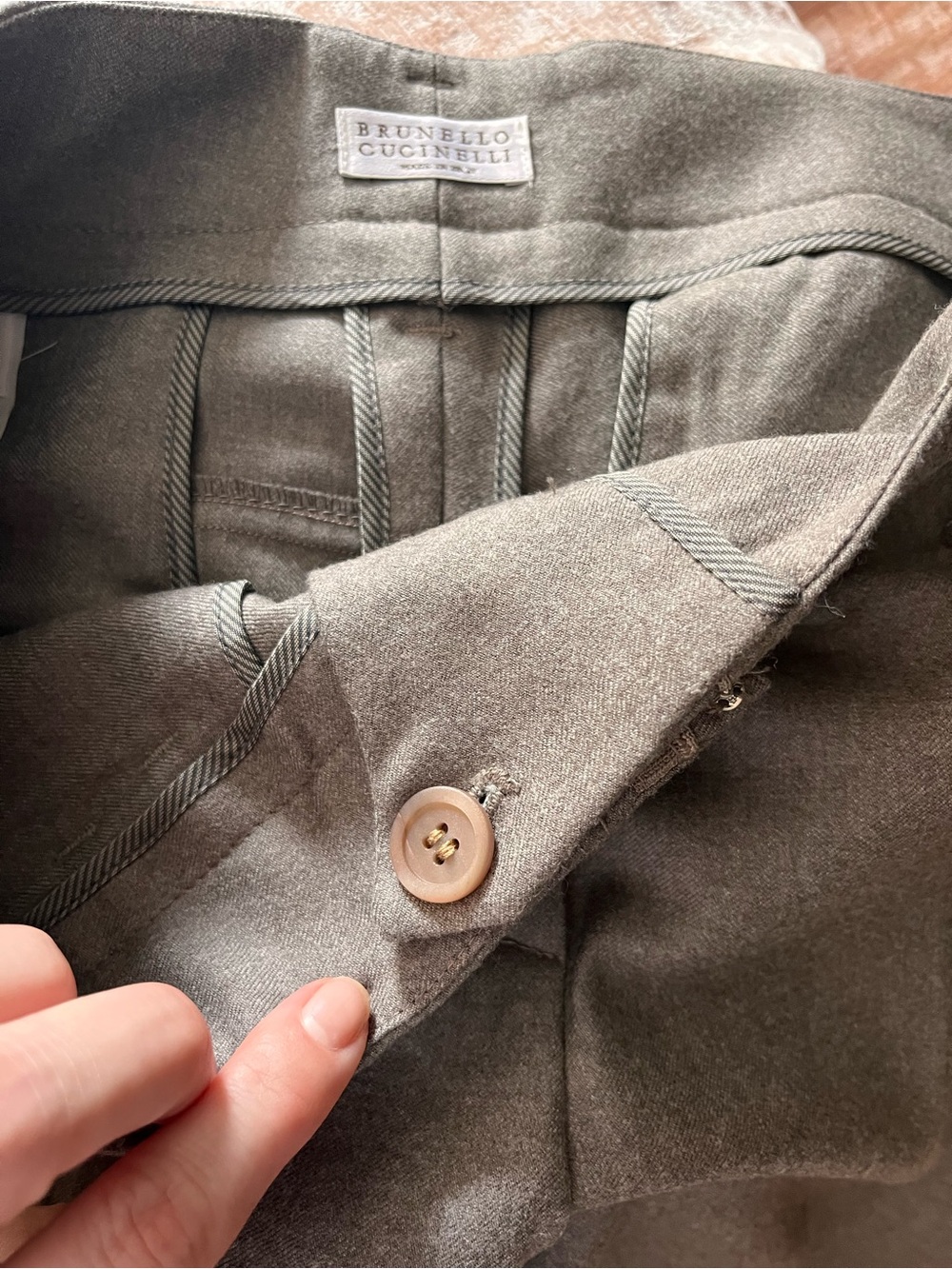 Stunning Brunello Cuccinelli Wool and Cachemire Straight Leg pleated trousers - Picture 10 of 10